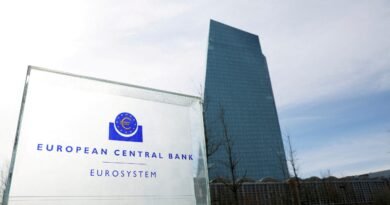 FILE PHOTO: A view shows the logo of the European Central Bank (ECB) outside its headquarters in Frankfurt, Germany March 16, 2023. REUTERS/Heiko Becker//File Photo